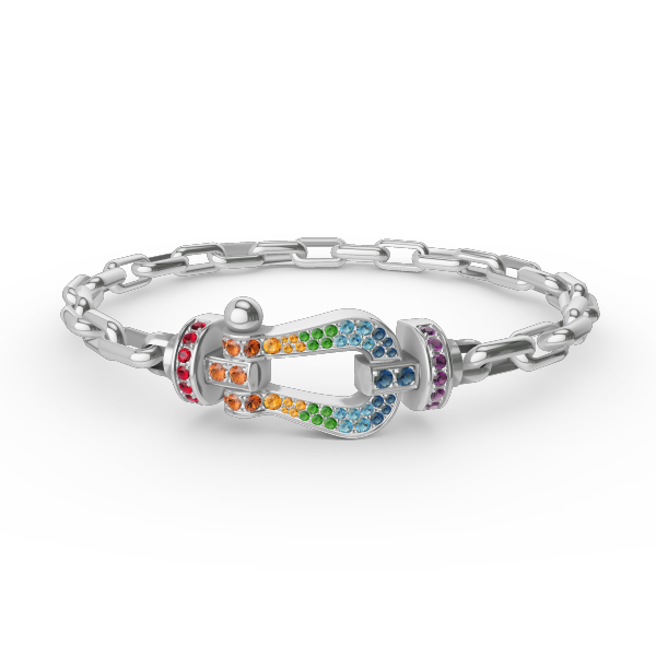 ®Lumi®FORCE Großes Hufeisen-Metallarmband mit Verschluss