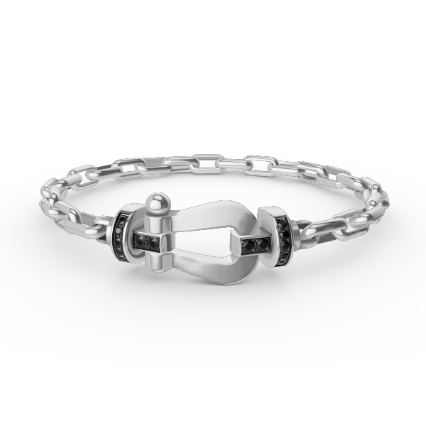 ®Lumi®FORCE Großes Hufeisen-Metallarmband mit Verschluss