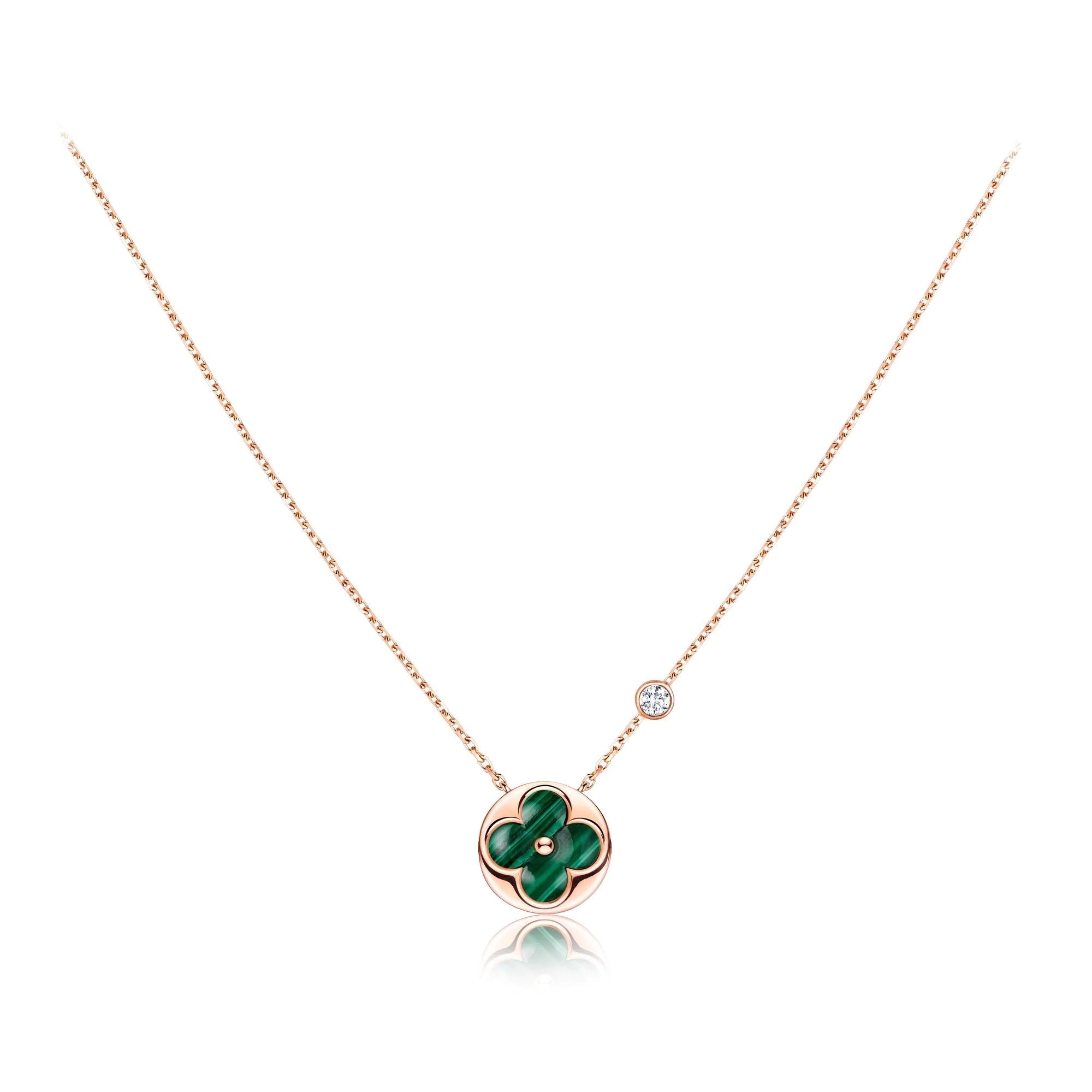 ¡®Lumi¡¯SUN PEDANT PINK GOLD 1 DIAMOND NECKLACE