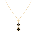 ¡®Lumi¡¯STAR AND SUN ONYX PINK GOLD NECKLACE