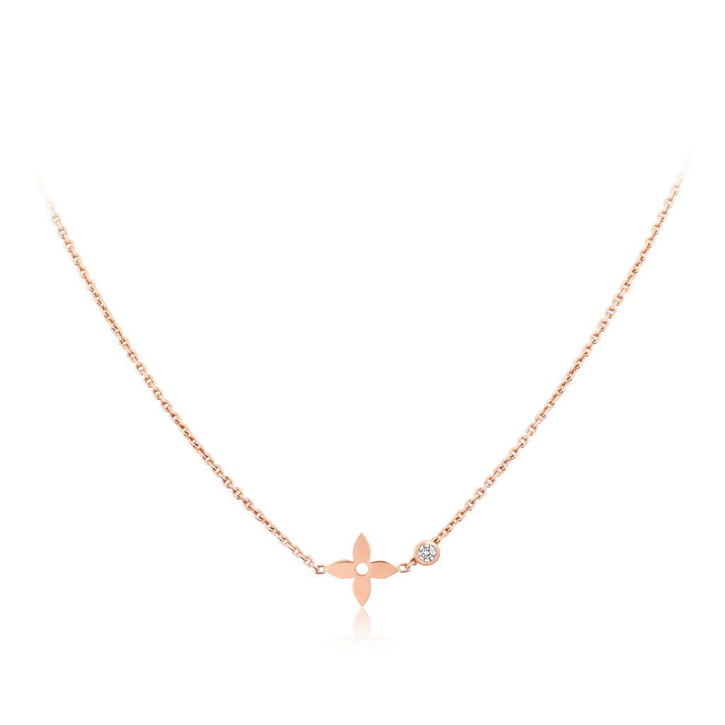 ¡®Lumi¡¯BLOSSOM PENDANT PINK GOLD AND DIAMOND