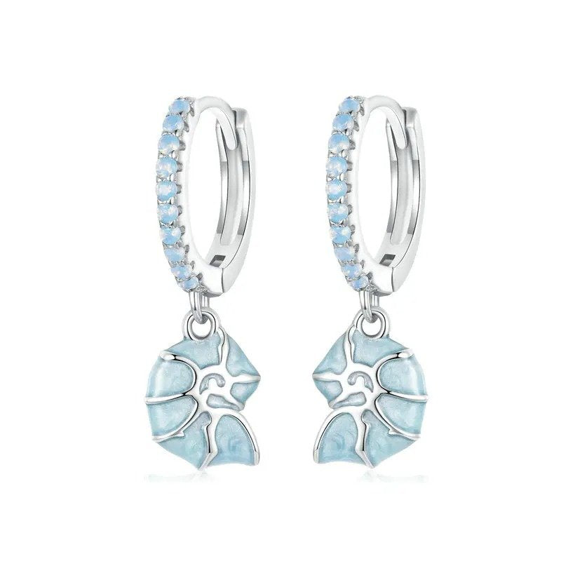 Ohrclips mit Muschelmotiv, hypoallergene Ohrringe