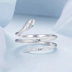 Verstellbarer Ring aus Sterlingsilber mit Schlangenmotiv