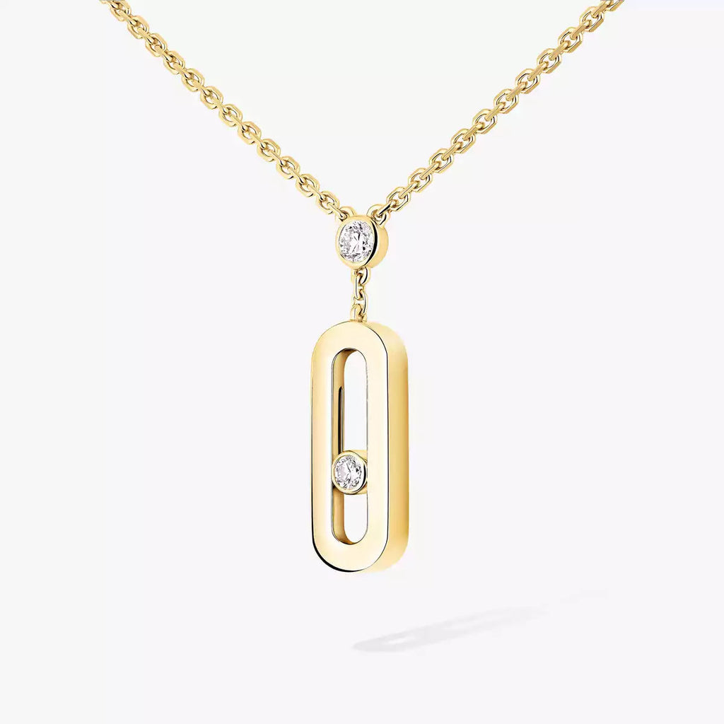 [Imperial]  Move Uno Gold Diamond Long Necklace
