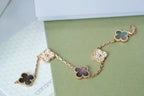 [Lumi jewelry] CLOVER 5 MOTIF GRAY MOP BRACELET COLLECTION