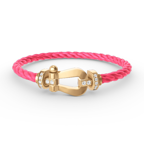 Lumi® FORCE Großes Hufeisen-Armband mit Halbdiamanten, Gold