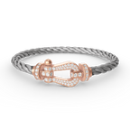 ¡®Lumi¡¯FORCE LARGE HORSESHOE FULL DIAMOND BRACELET ROSE GOLD