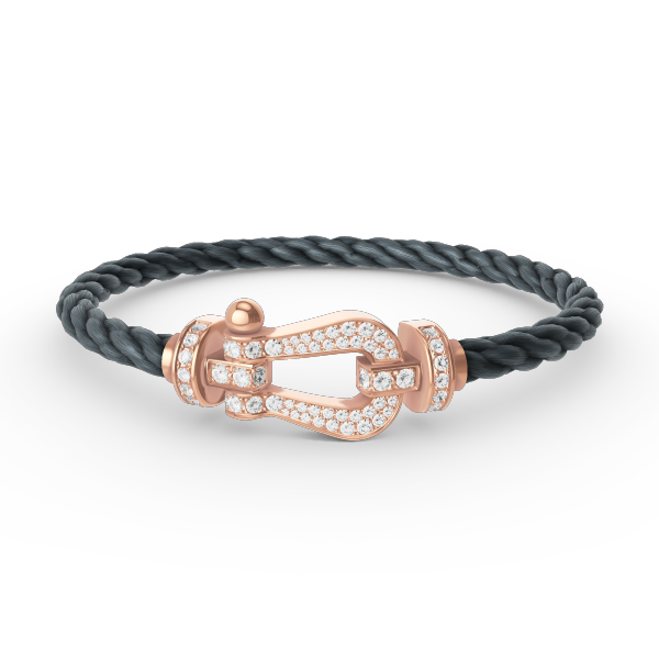 Lumi® FORCE Großes Hufeisen Volldiamant-Armband Roségold