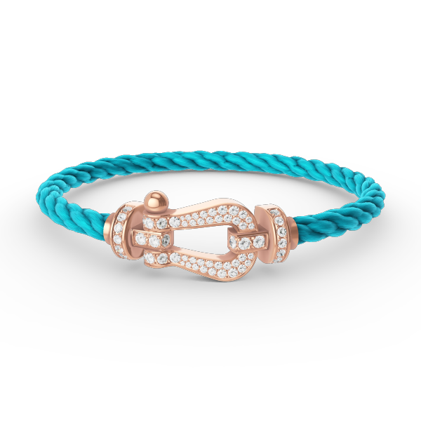 Lumi® FORCE Großes Hufeisen Volldiamant-Armband Roségold