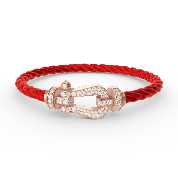 Lumi® FORCE Großes Hufeisen Volldiamant-Armband Roségold