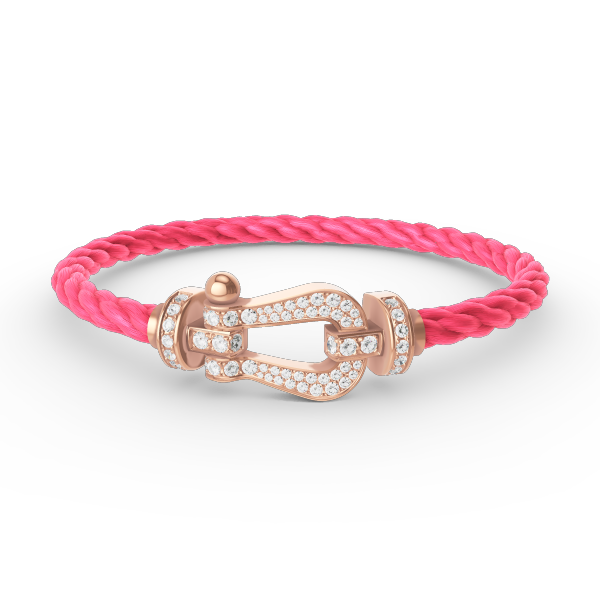 Lumi® FORCE Großes Hufeisen Volldiamant-Armband Roségold