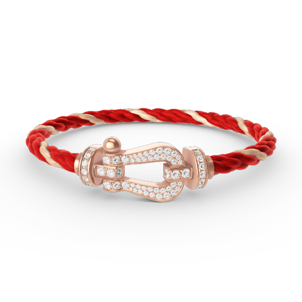 Lumi® FORCE Großes Hufeisen Volldiamant-Armband Roségold