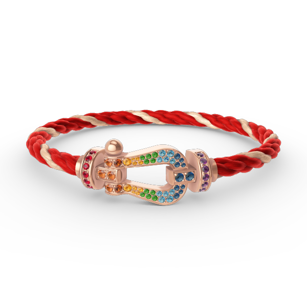 ¡®Lumi¡¯FORCE LARGE HORSESHOE  COLORED DIAMOND BRACELET ROSE GOLD
