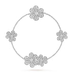 ¡®Lumi¡¯FRIVOLE SILVER 5 FLOWERS BRACELET