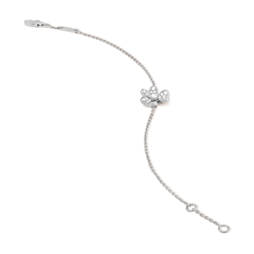 Lumi® FRIVOLE Silbernes Blumen-Diamantarmband 