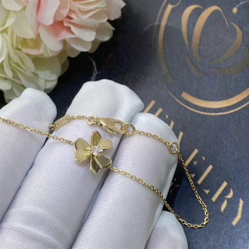 Lumi® FRIVOLE GOLD FLOWER PINK MALACHITE ARMBAND