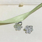 Lumi® FRIVOLE SILBERNE BLUMEN-DIAMANT-OHRRINGE