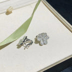 Lumi® FRIVOLE SILBERNE BLUMEN-DIAMANT-OHRRINGE