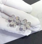 Lumi® FRIVOLE SILBERNE BLUMEN-DIAMANT-OHRRINGE