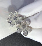 Lumi® FRIVOLE SILBERNE BLUMEN-DIAMANT-OHRRINGE