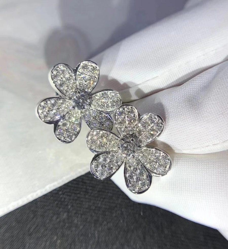 Lumi® FRIVOLE SILBERNE BLUMEN-DIAMANT-OHRRINGE