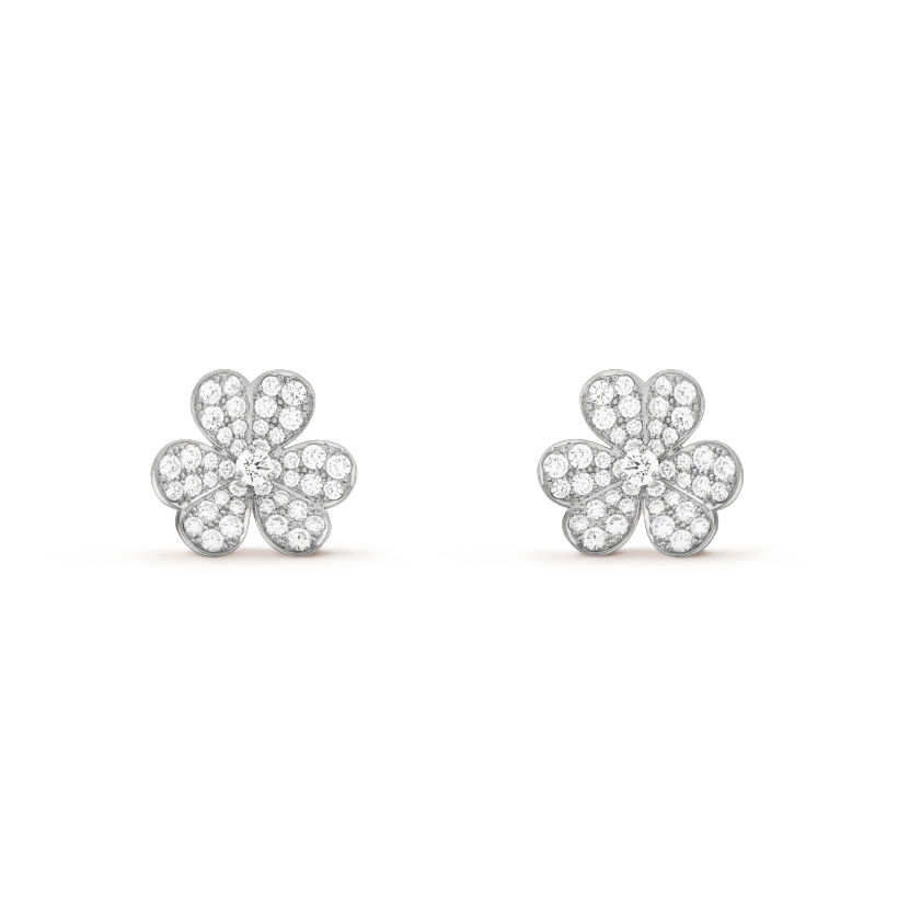 Lumi® FRIVOLE SILBERNE BLUMEN-DIAMANT-OHRRINGE