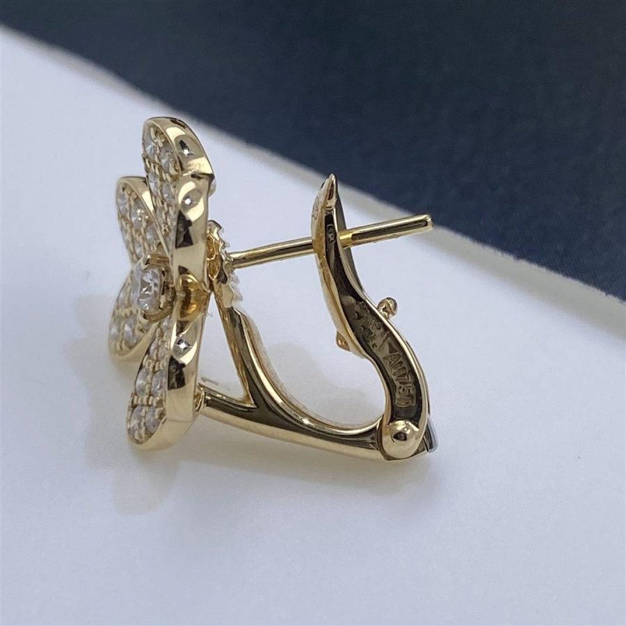 Lumi® FRIVOLE GOLDENE BLUMEN-DIAMANT-OHRRINGE 