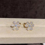 Lumi® FRIVOLE GOLDENE BLUMEN-DIAMANT-OHRRINGE 