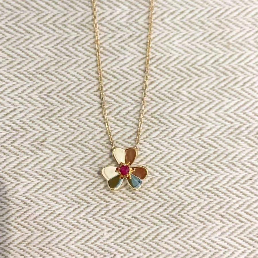 ¡®Lumi¡¯FRIVOLE GOLD FLOWER NECKLACE