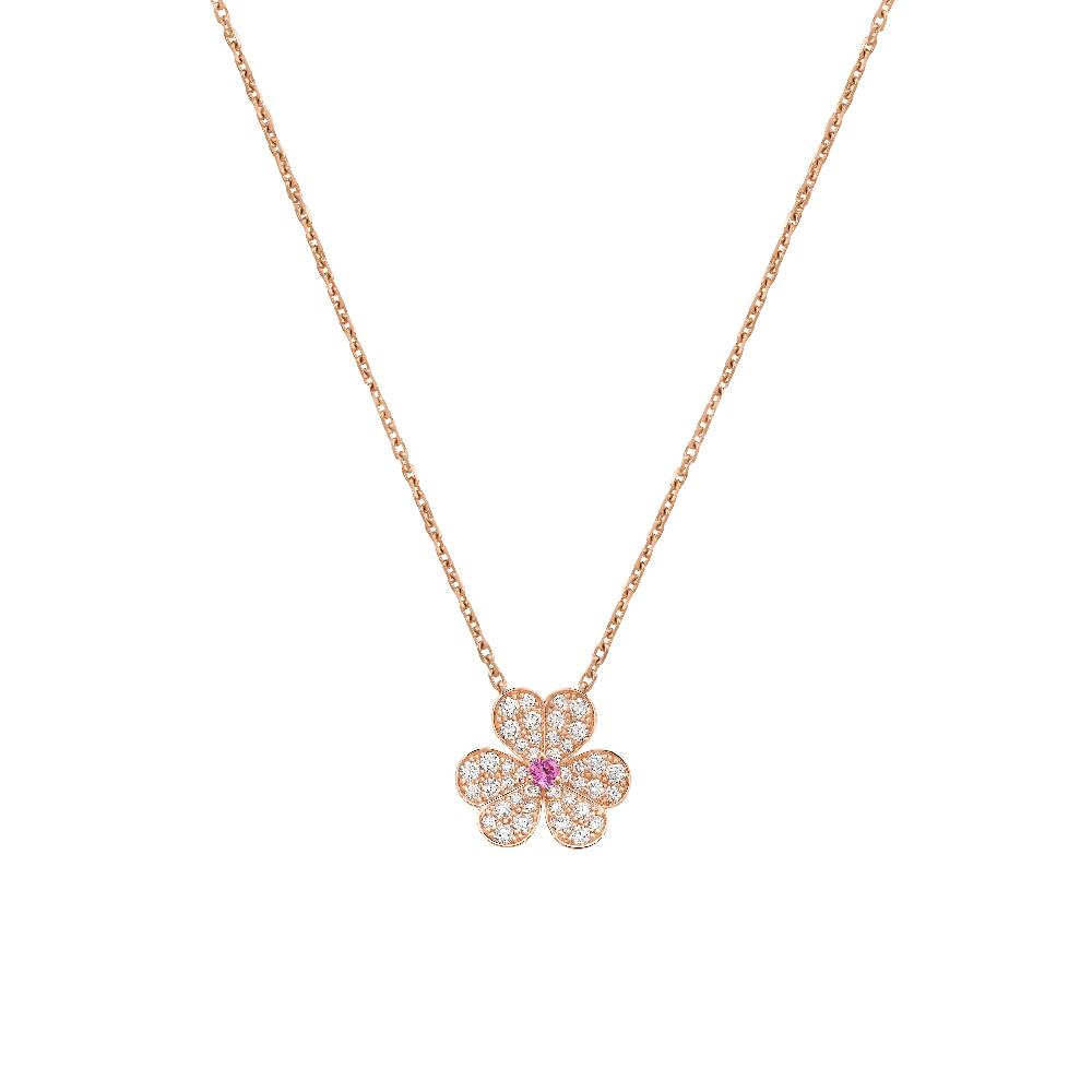 ¡®Lumi¡¯FRIVOLE ROSE GOLD FLOWER DIAMOND NECKLACE