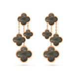 Lumi® CLOVER OHRRINGE, DUNKLES MOP-MOTIZ, 4 MOTIVE, ROSÉGOLD