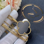 ¡®Lumi¡¯CLOVER 25MM GOLD ONYX BIG CLOVER NECKLACE
