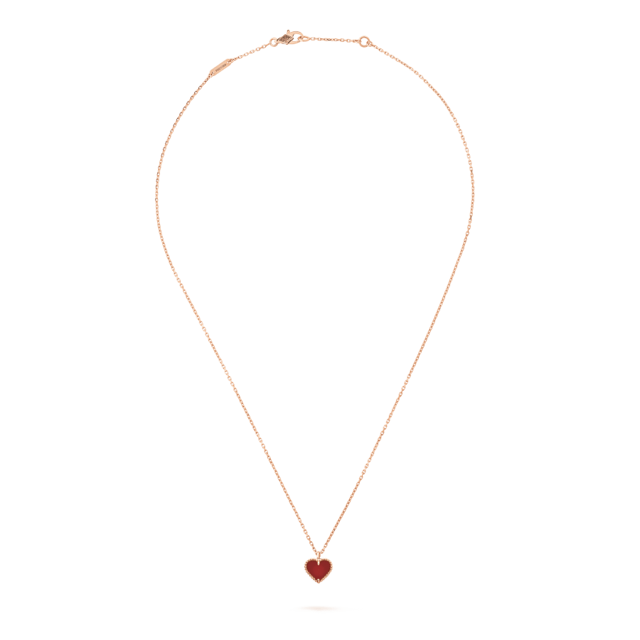 ¡®Lumi¡¯SWEET CLOVER CARNELIAN HEART NECKLACE