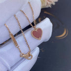 ¡®Lumi¡¯SWEET CLOVER CARNELIAN HEART NECKLACE