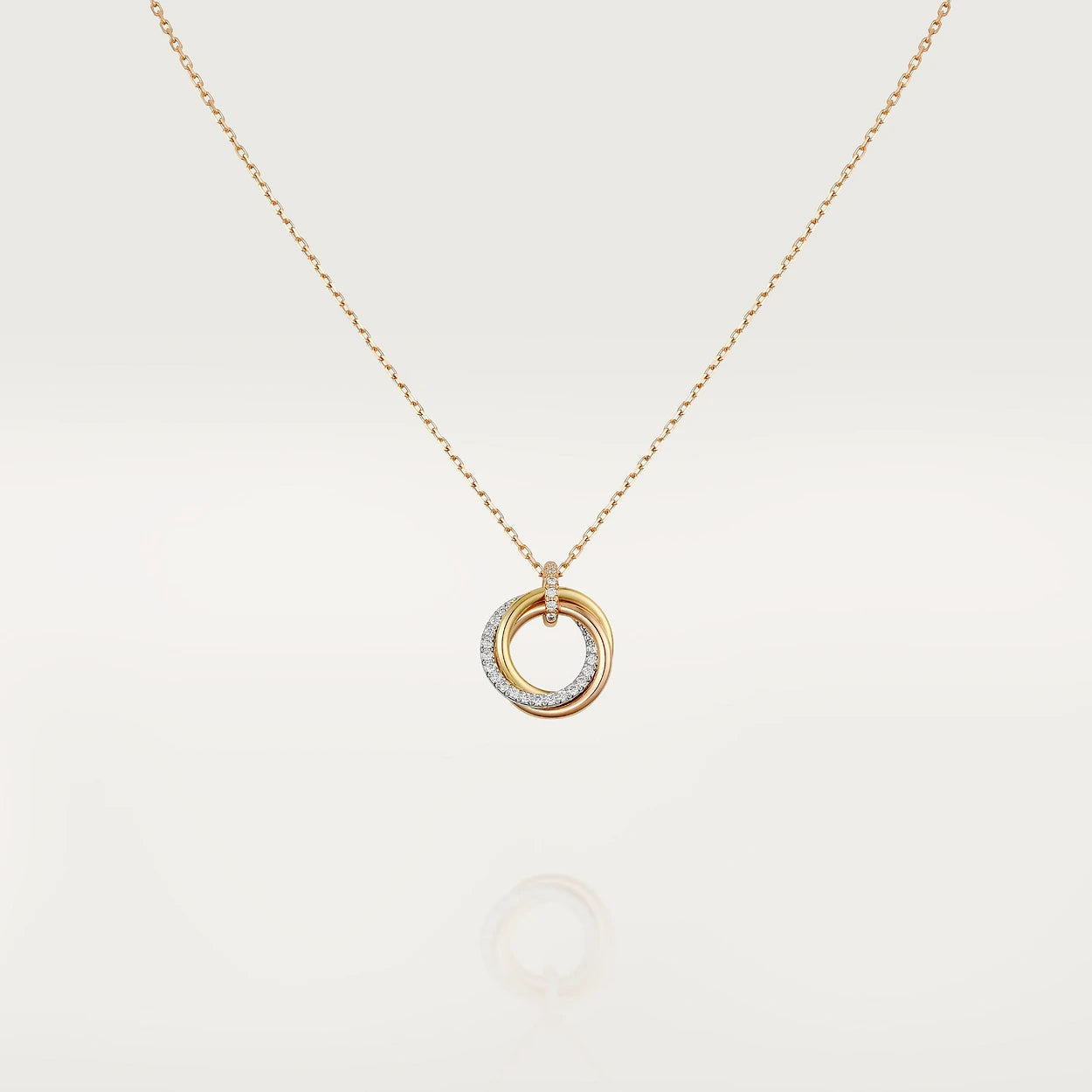 Lumi® Trinity Halskette Silber Gold Roségold Diamanten 