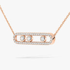 [Imperial]  Move Pave_ Rose Gold Diamond Necklace