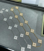 [¡®Lumi¡¯]CLOVER 10 MOTIFS FULL DIAMOND NECKLACE