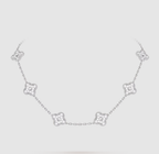 [¡®Lumi¡¯]CLOVER 10 MOTIFS FULL DIAMOND NECKLACE
