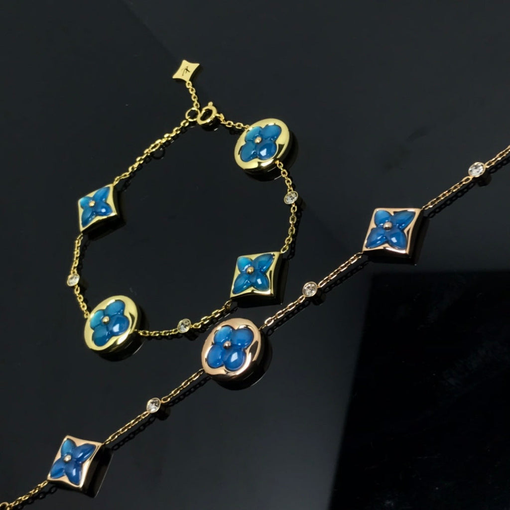 ¡®Lumi¡¯STAR AND SUN 4 MOTIF BLUE BRACELET