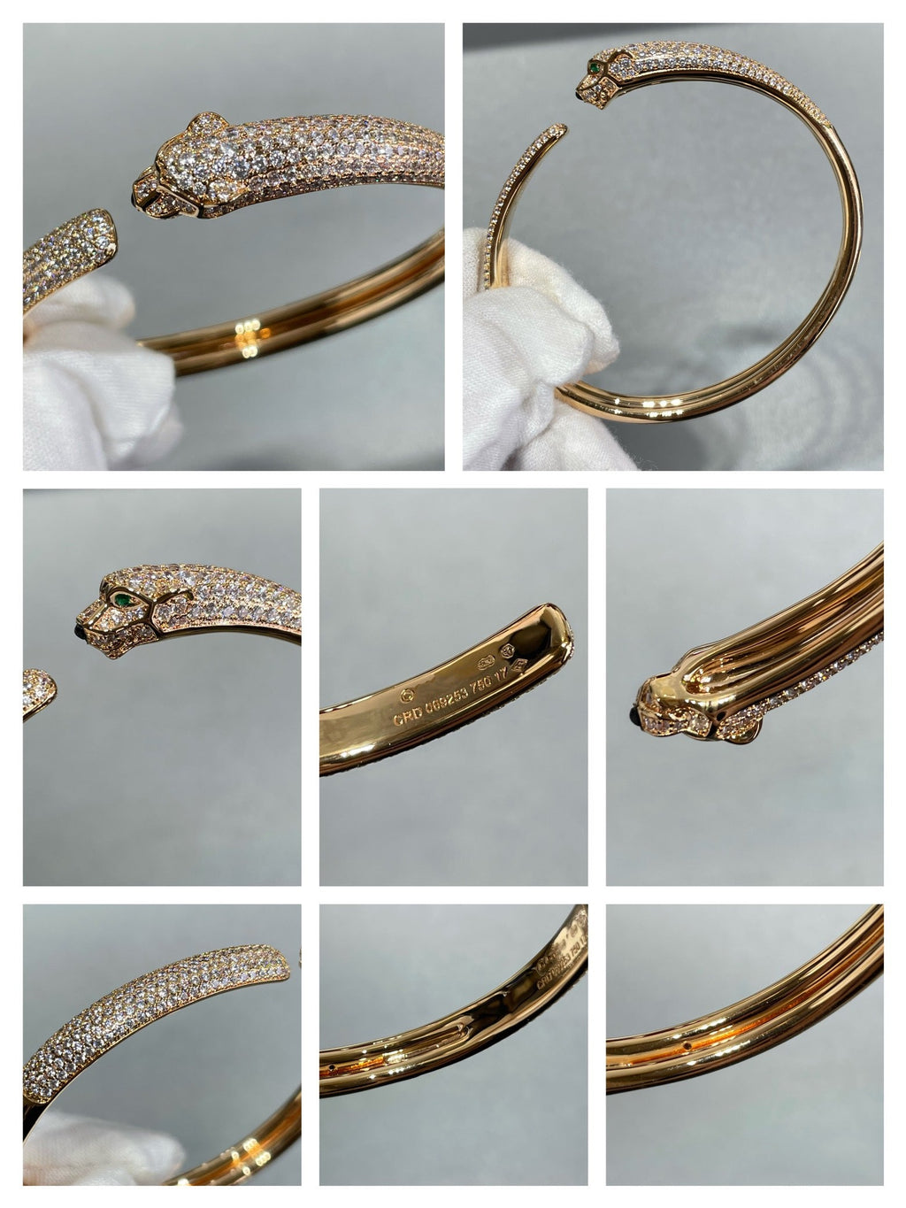 ¡®Lumi¡¯PANTHERE FULL DIAMOND OPEN BRACELET