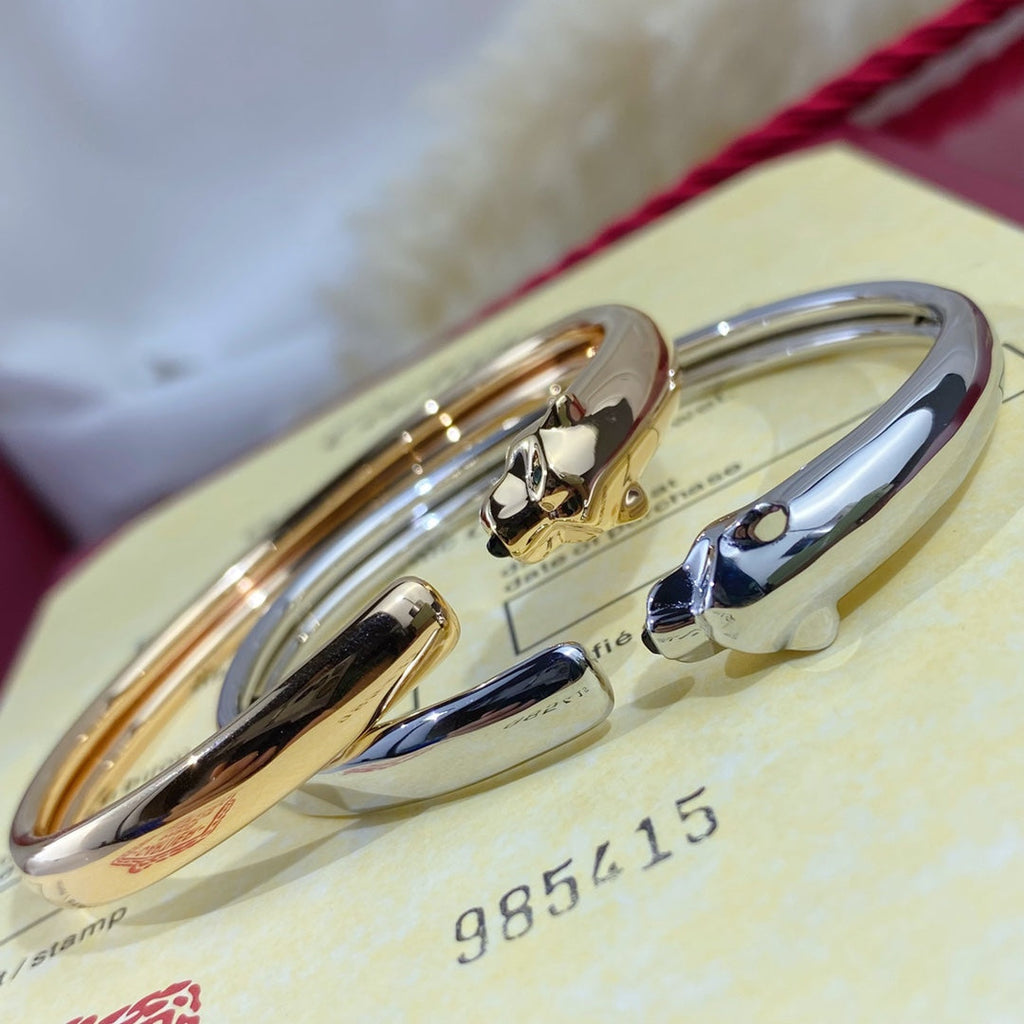 LumiPanthere Silbernes offenes Armband