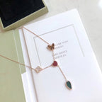 ¡®Lumi¡¯LUCKY SPRING 4 MOTIFS ROSE GOLD NECKLACE