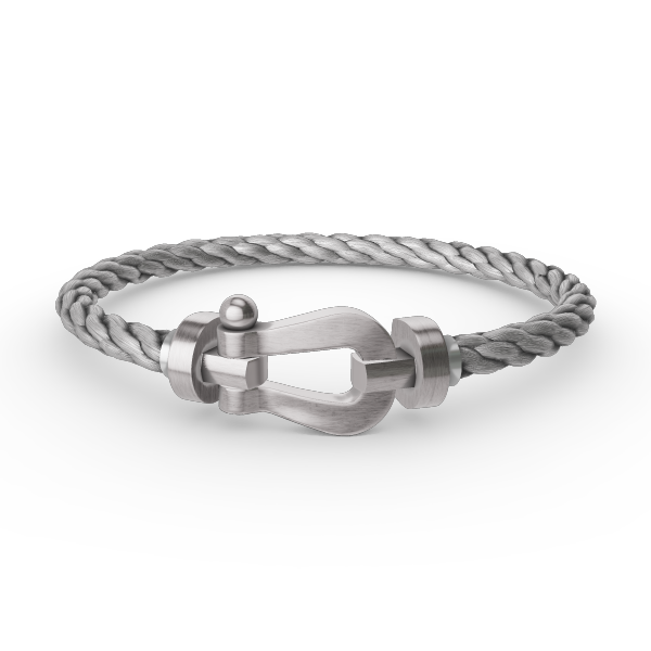 Lumi® FORCE Großes Hufeisenarmband ohne Diamanten, Silber