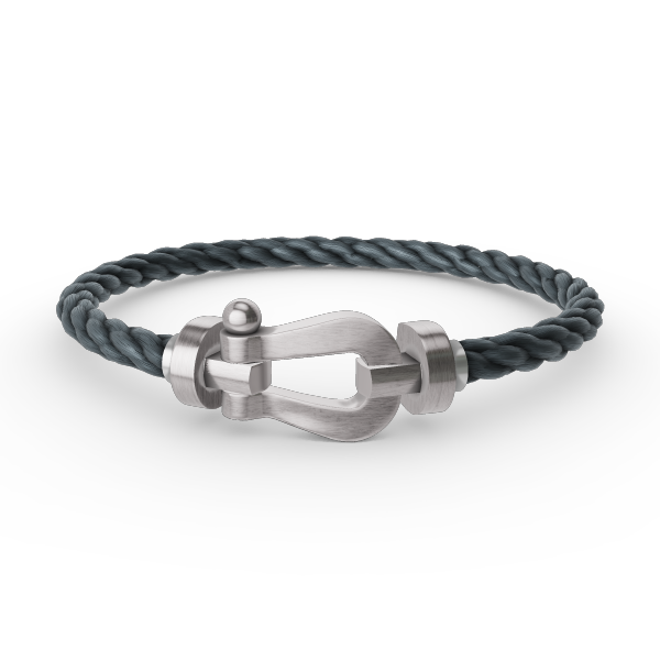 Lumi® FORCE Großes Hufeisenarmband ohne Diamanten, Silber