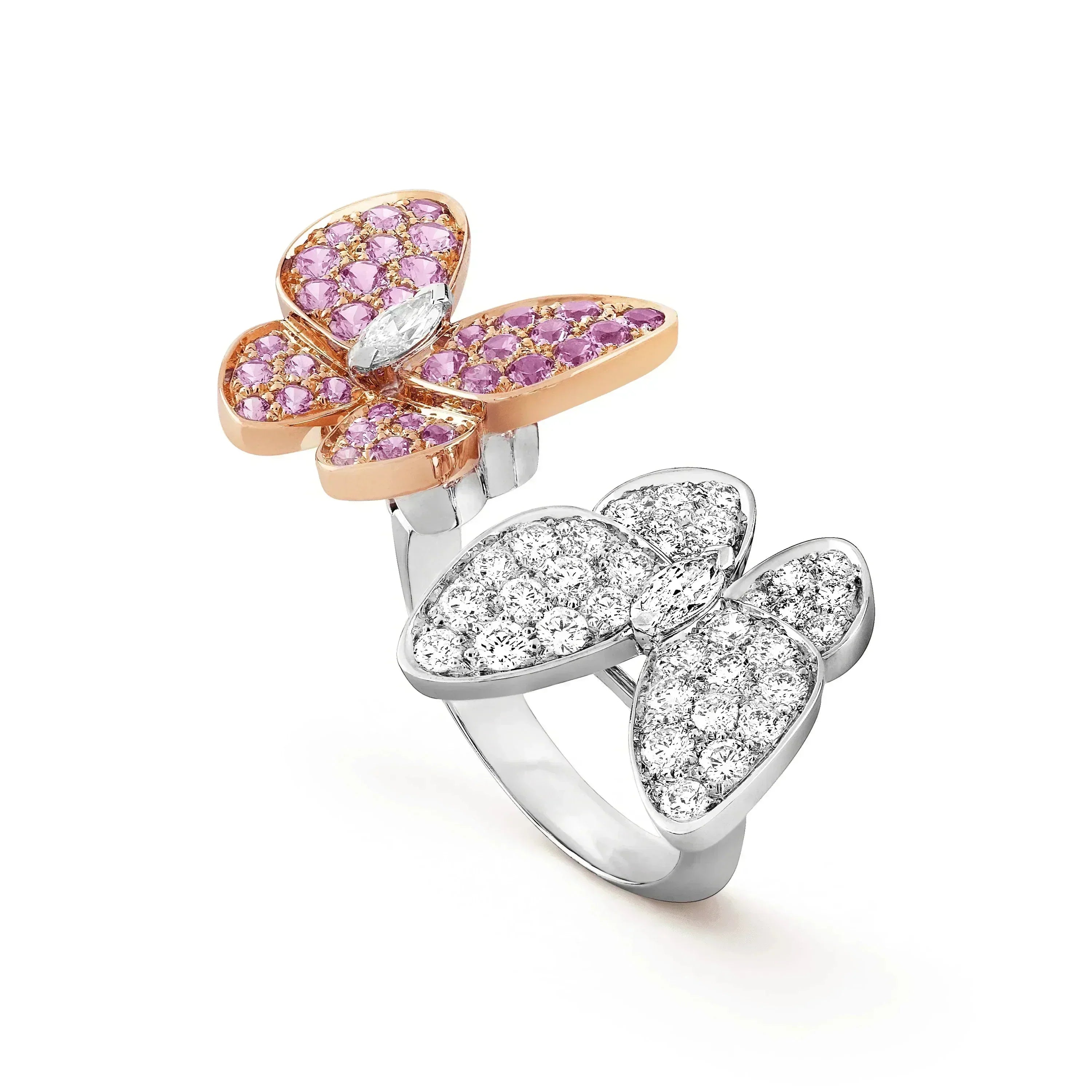 Lumi® Doppel-Schmetterlings-Diamantring